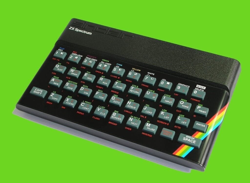 The classic ZX Spectrum 8-bit with rubber keys