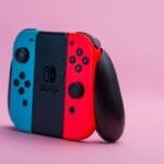 red and blue nintendo switch game controller