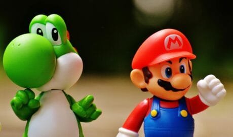 super mario and yoshi plastic figure