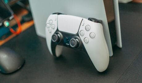 close up shot of a game controller