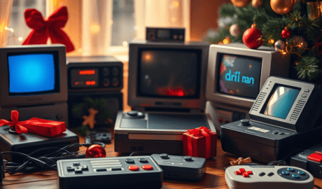 Retro gaming Christmas (AI generated)