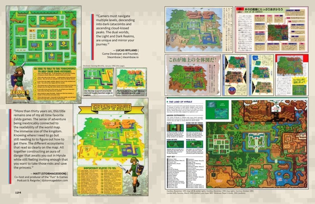 Zelda pages from Video Game Maps: SNES - Volume 2