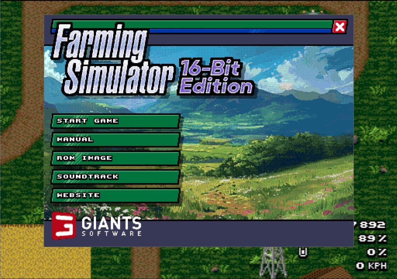 Farming Simulator 16-Bit Edition title screen