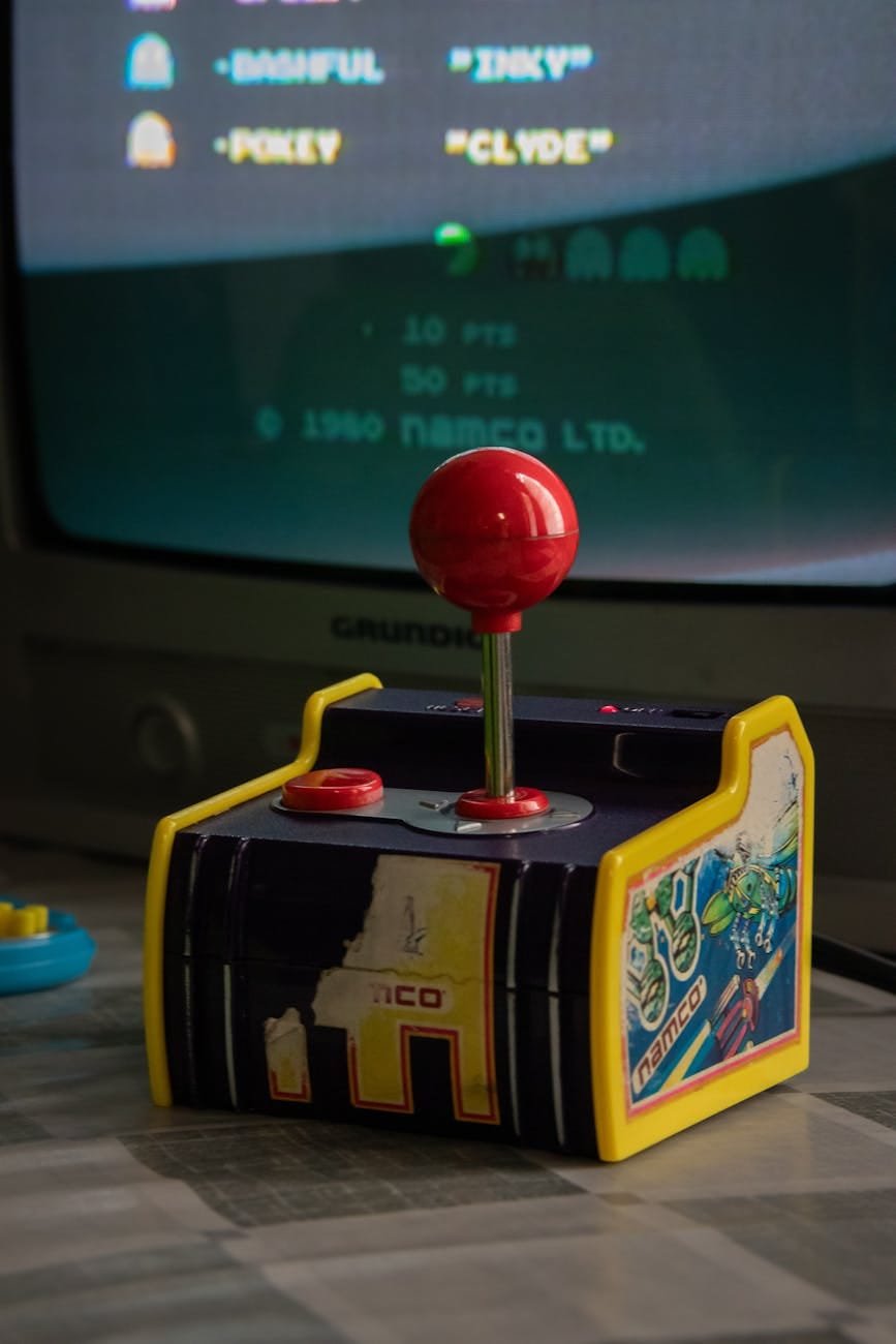 vintage video game joystick