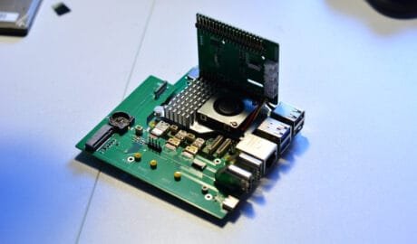 Raspberry Pi 5 with add-on boards