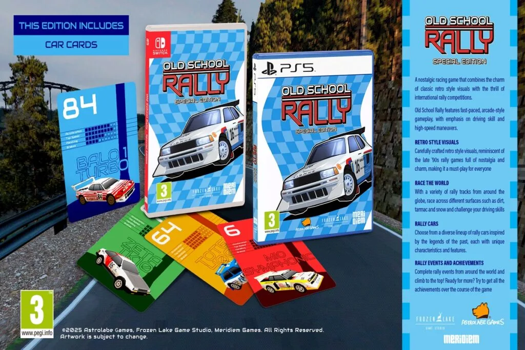 Old School Rally physical editions