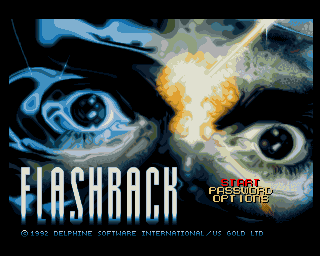 Flashback Amiga menu screen