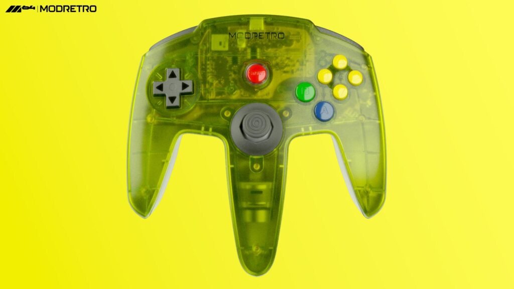 ModRetro M64 controller in yellow